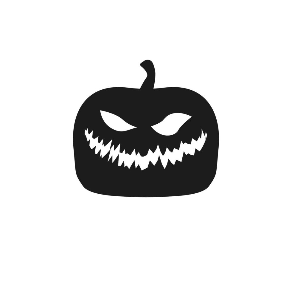 pumpkin halloween silhouette vector icon
