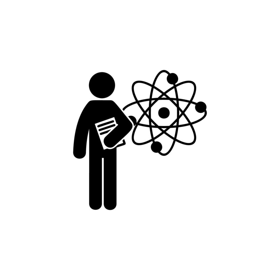 man with nanotechnology degree vector icon
