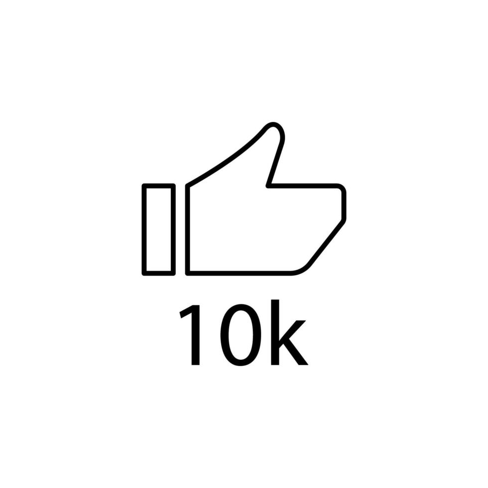 me gusta 10k vector icono