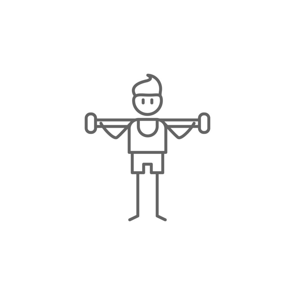 Rehabilitation, physiotherapy, dumbbell vector icon