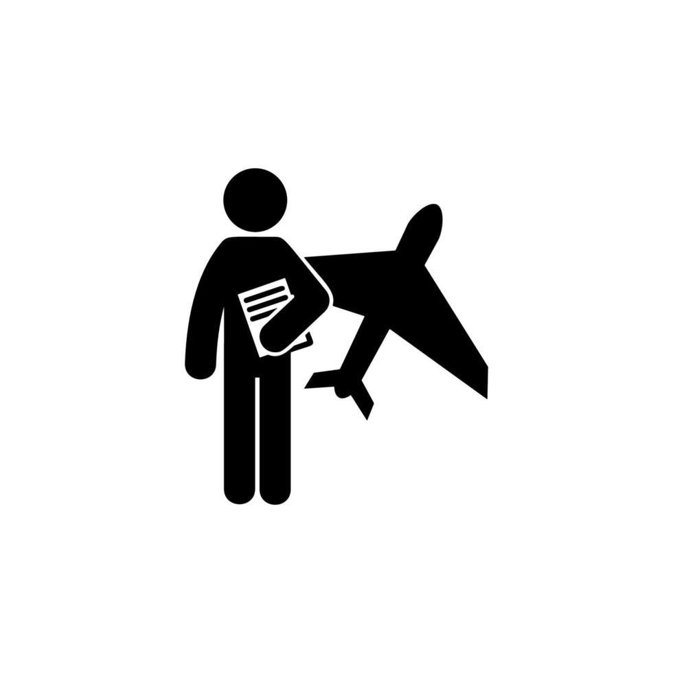 man with flight degree vector icon