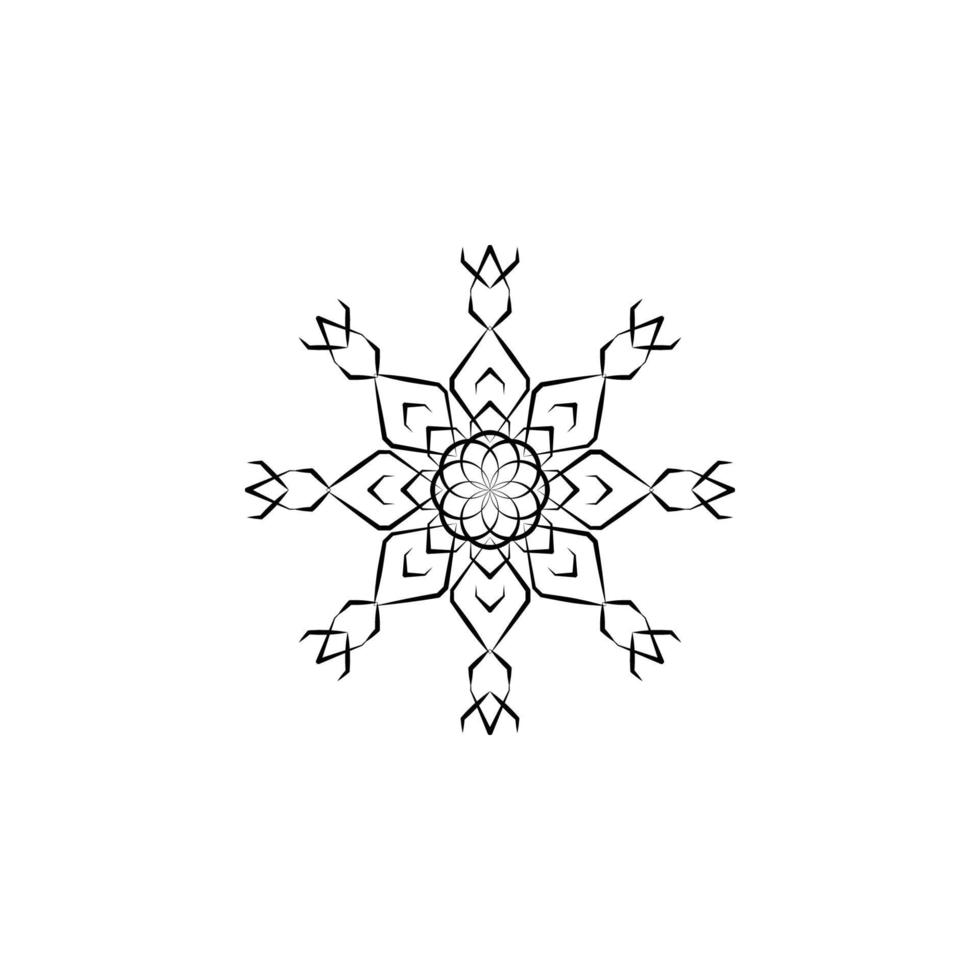 icono de vector de copo de nieve