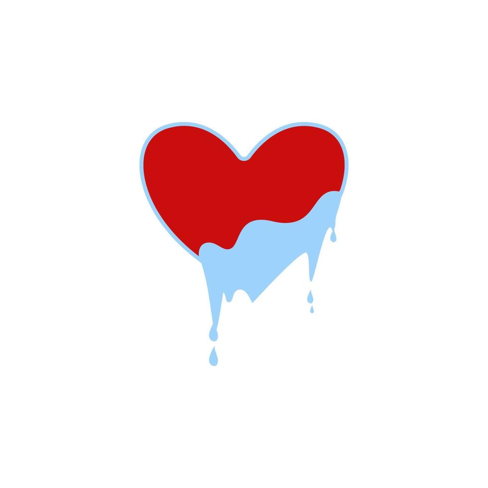 amar, corazón, hielo, enamorado s día vector icono