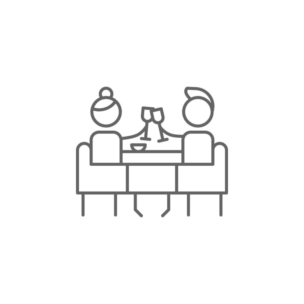 Dining, drink, restaurant vector icon