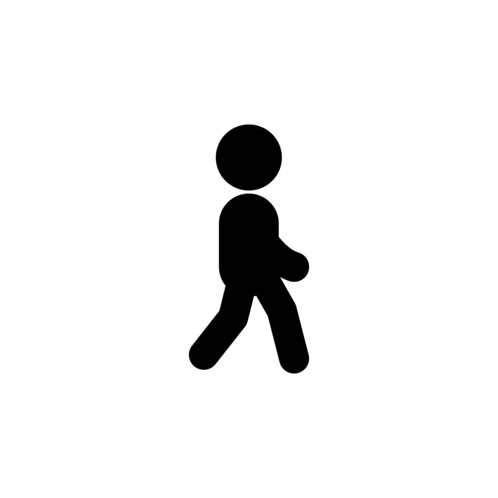 niño camina vector icono