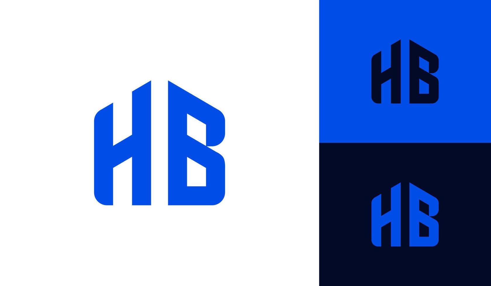 House logo with letter HB vector