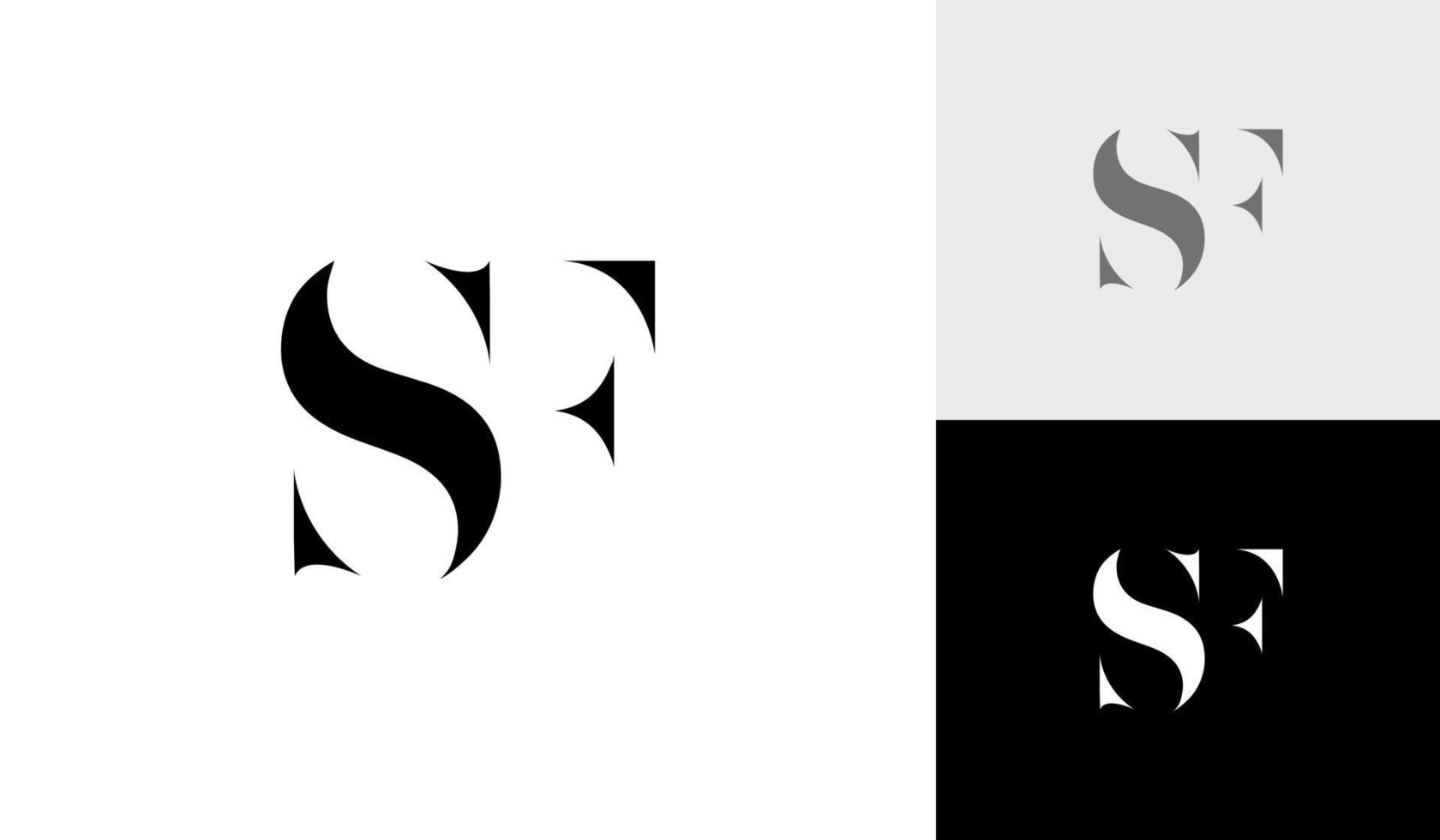 Letter SF or initial SF monogram logo design vector