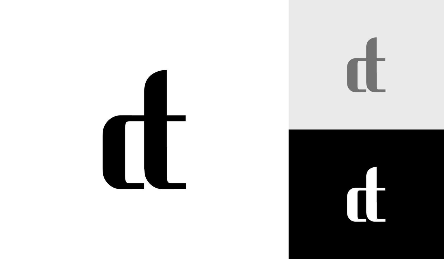Letter DT initial monogram logo design vector