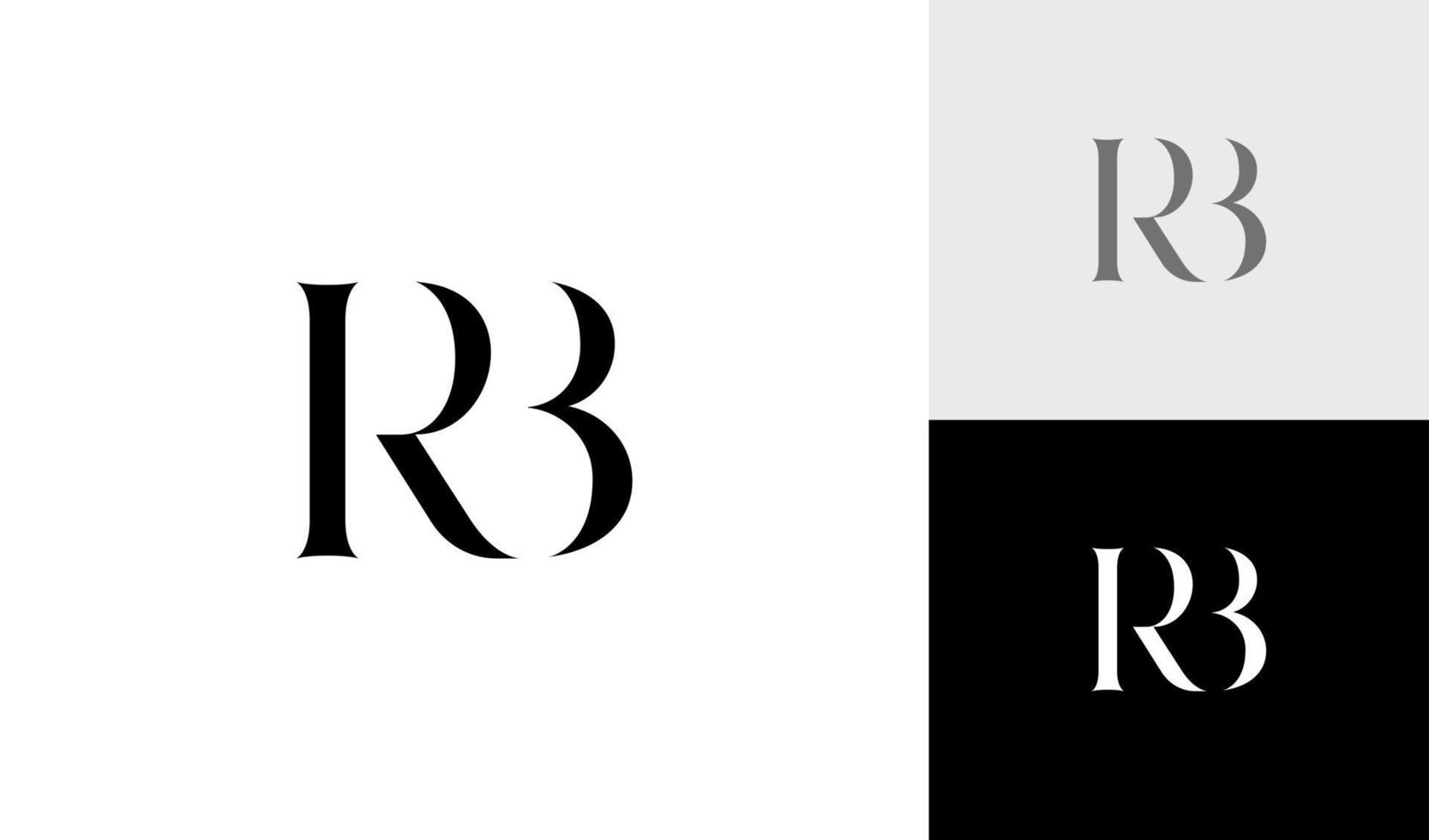 sencillo y lujo letra rb monograma logo diseño vector