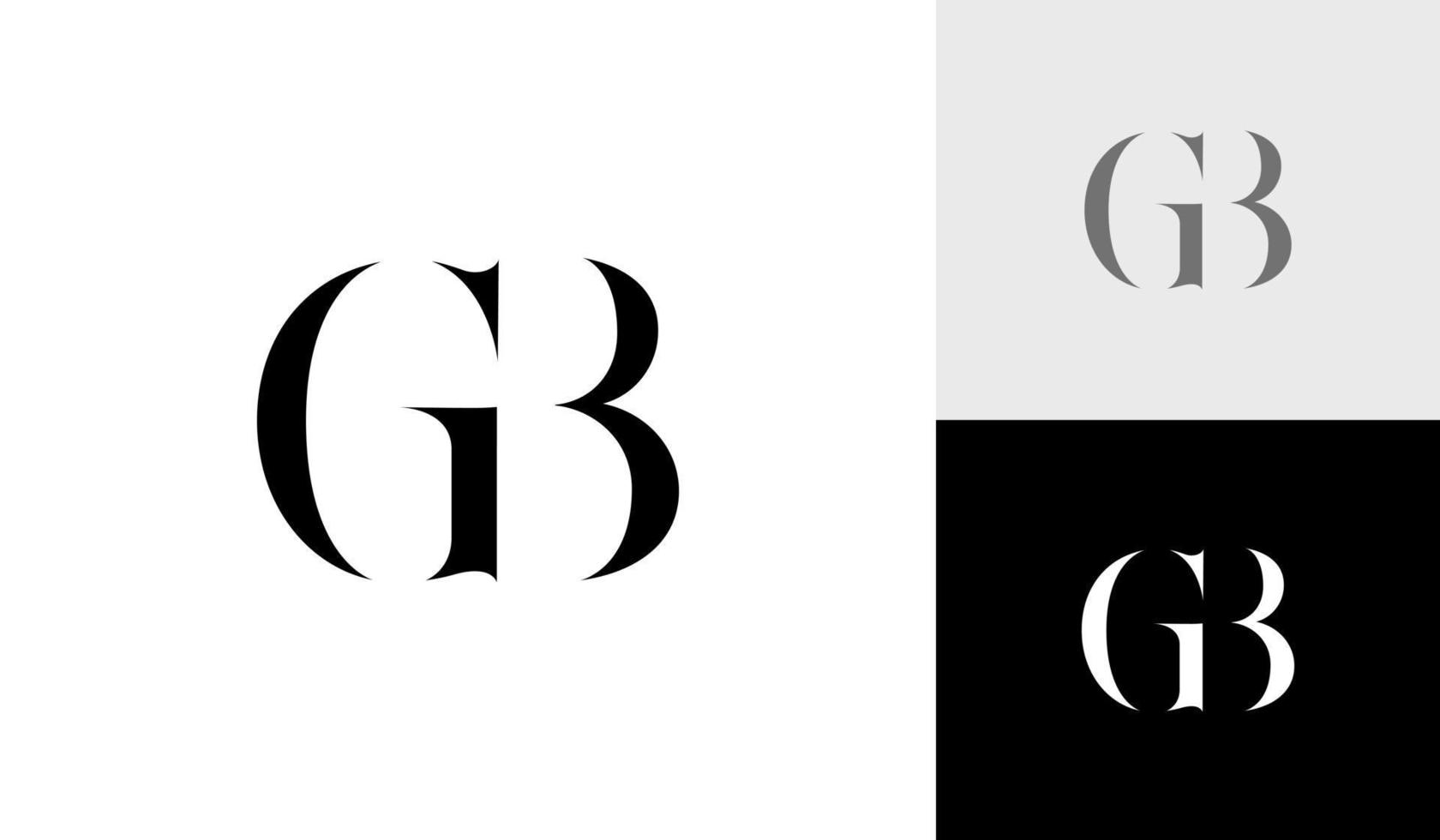 Letter GR monogram logo design vector