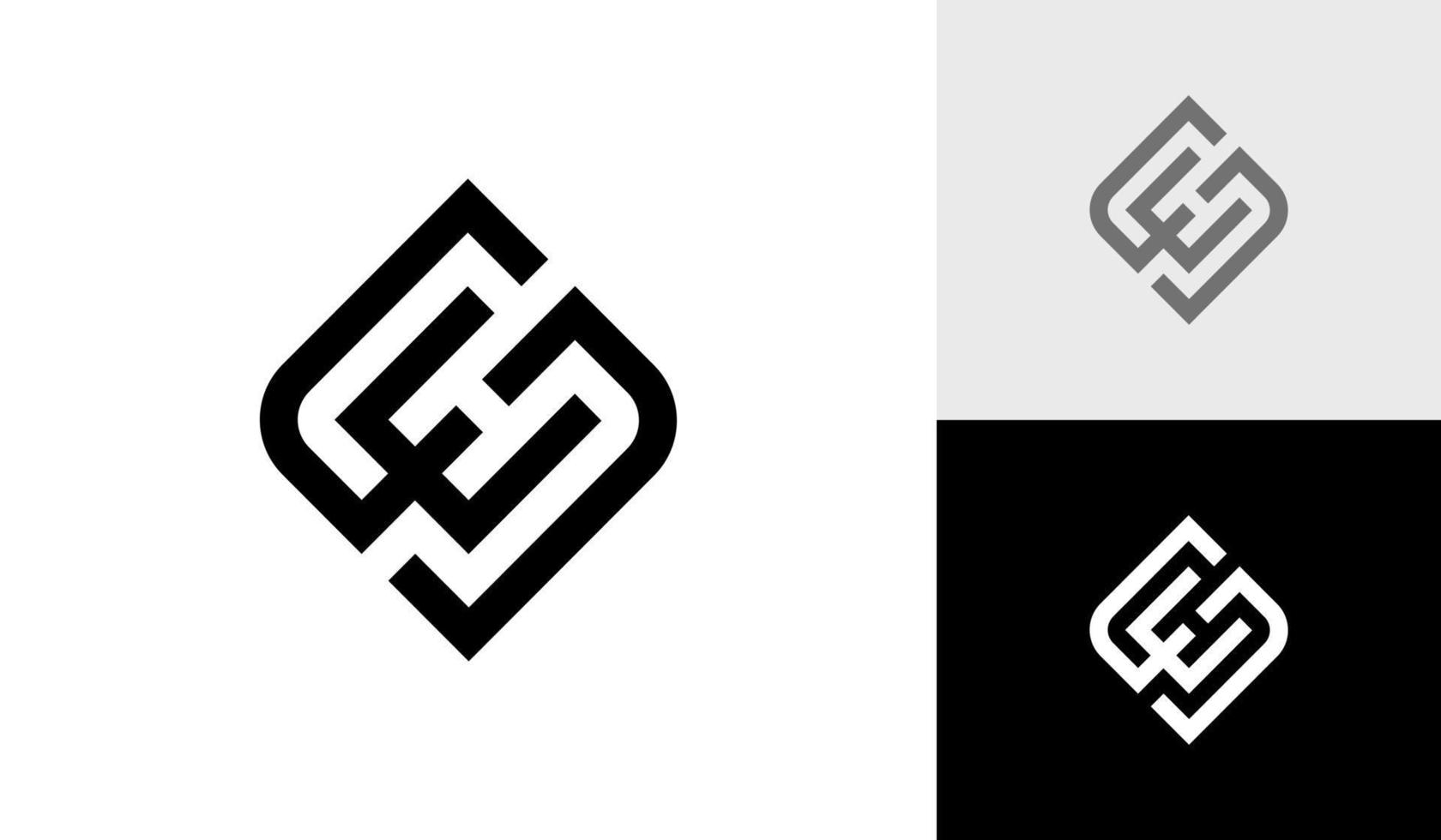 Letter SE initial monogram emblem logo design vector