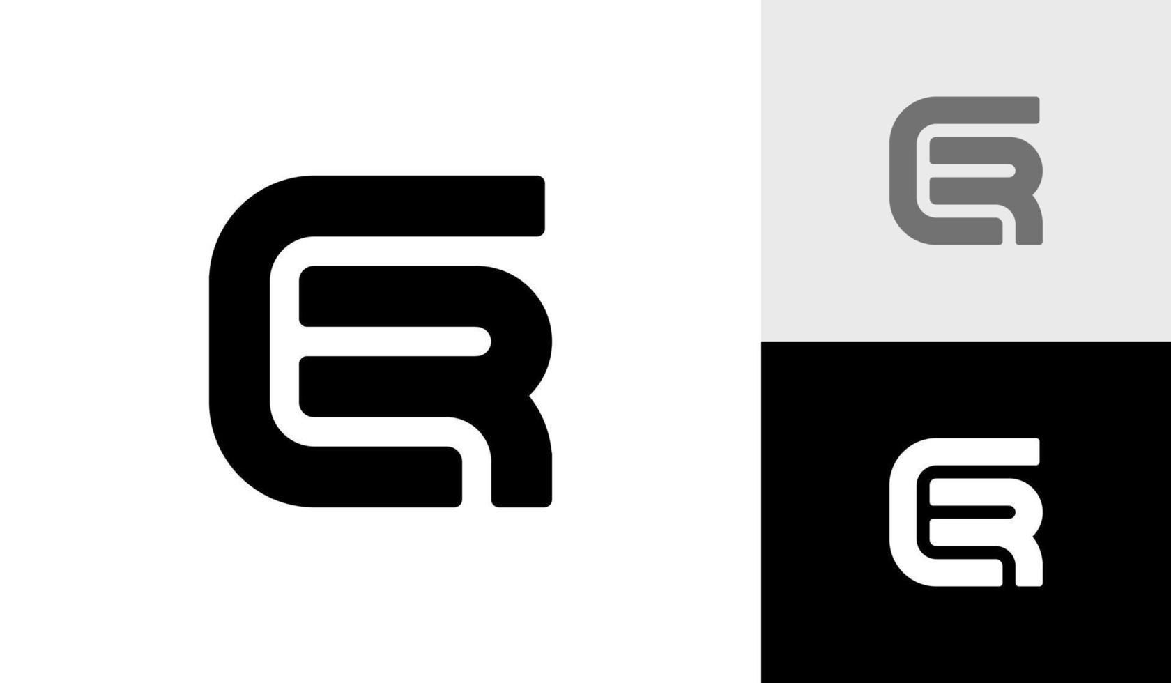 Letter CR initial monogram logo design vector