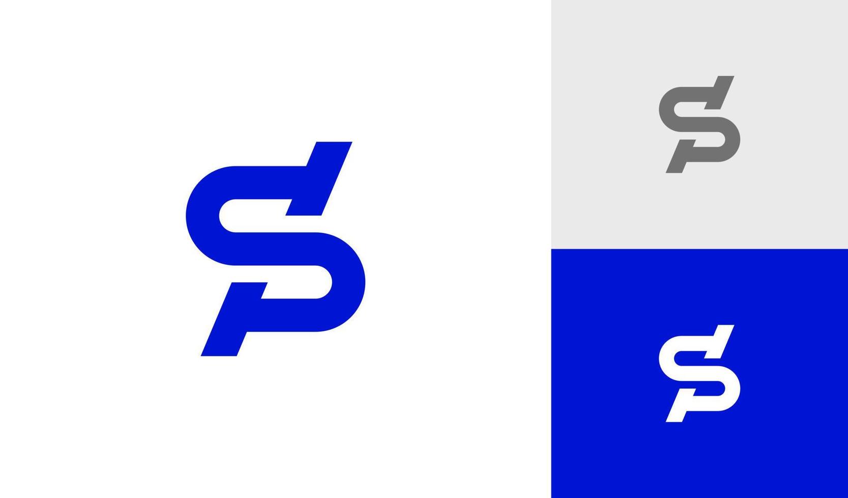 Simple letter SP or PS monogram logo vector