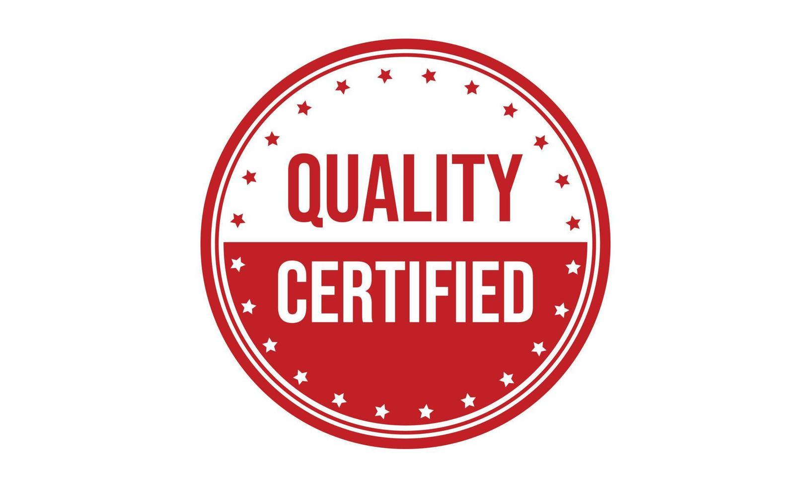 Quality Certified Rubber Grunge Stamp Seal Stock Vector