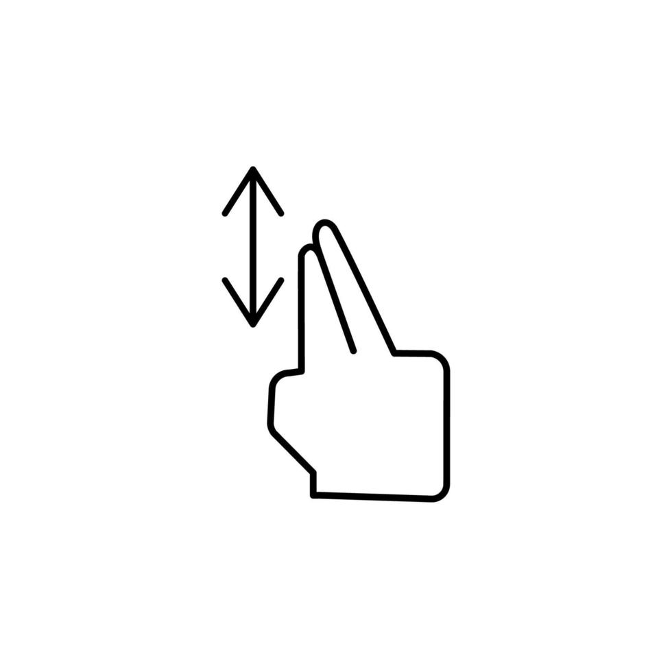 Double swipe, touch gesture vector icon