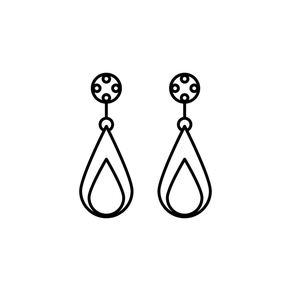 earrings vector icon