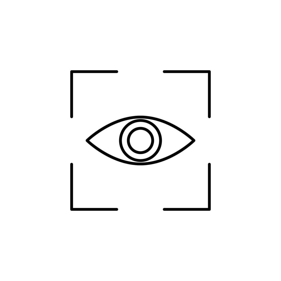 eye in focus vector icon