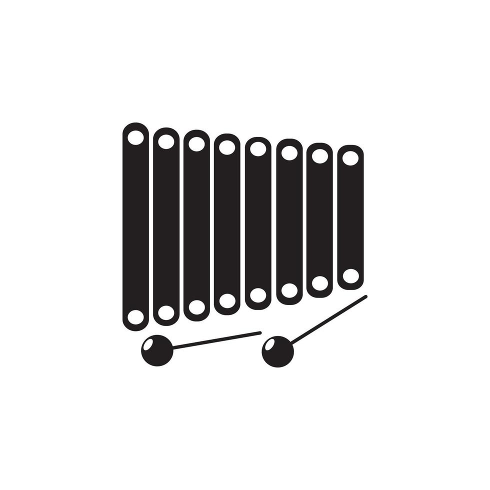 vibráfono marimba vector icono