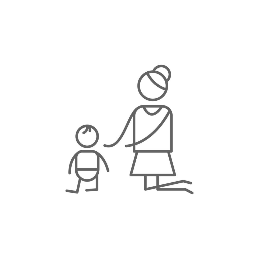 Motherhood, baby vector icon