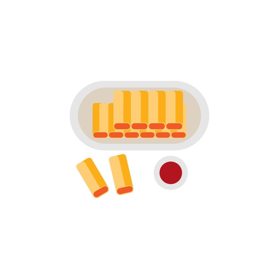 Spring rolls vector icon