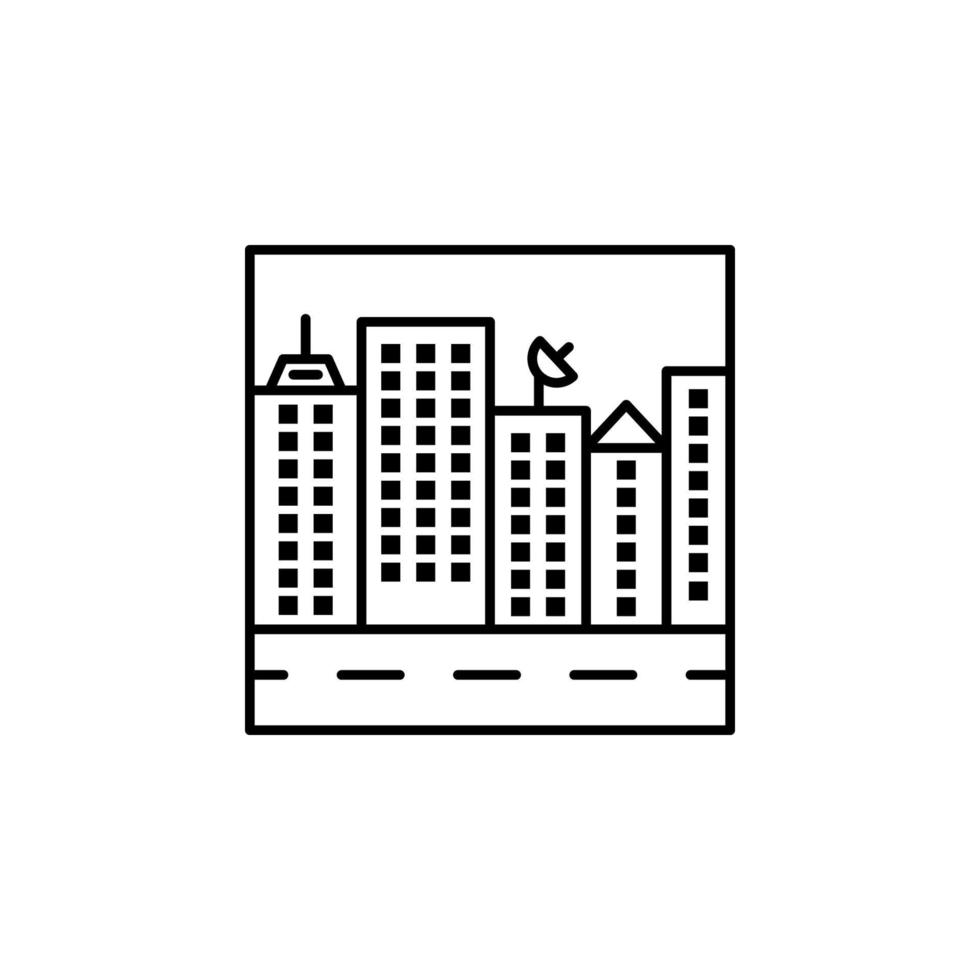 building outline vector icon