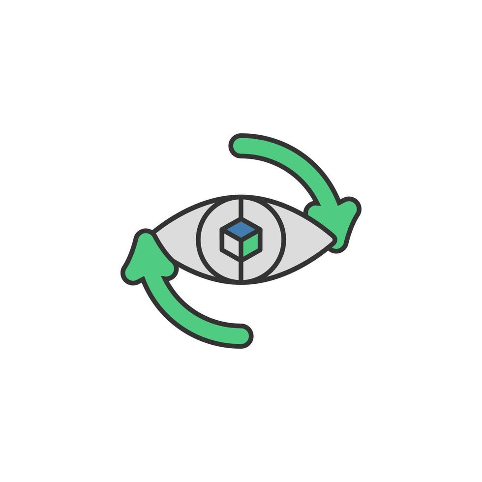 virtual reality refresh colored vector icon