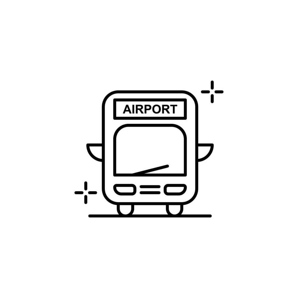 autobús a aeropuerto vector icono