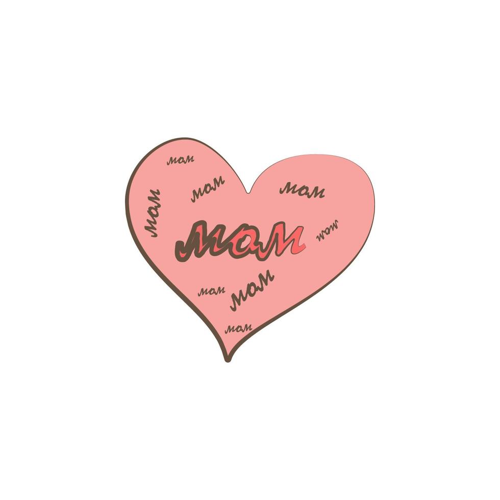 Love mom vector icon