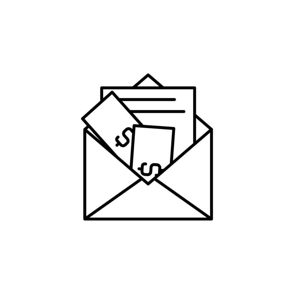 Bribe, money, envelope vector icon