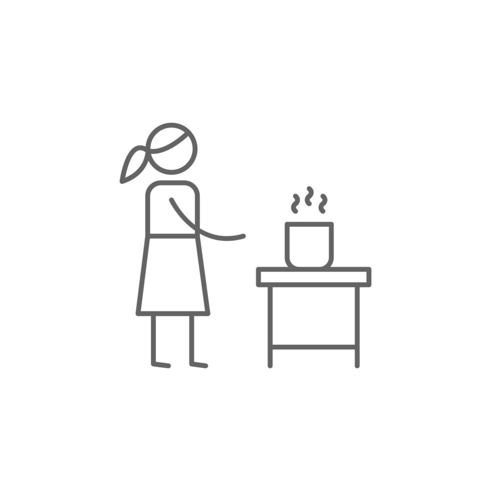 Cooking, family vector icon
