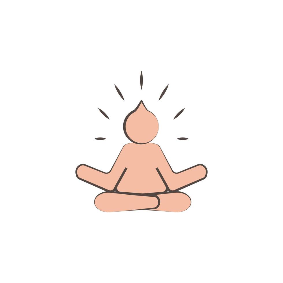 praying silhouette of a man sketch style vector icon