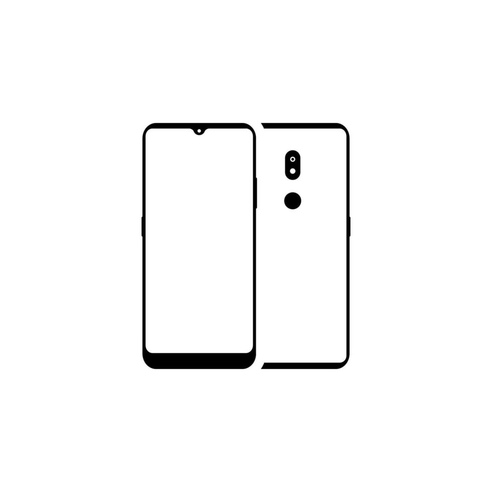 Smartphone, two sides vector icon