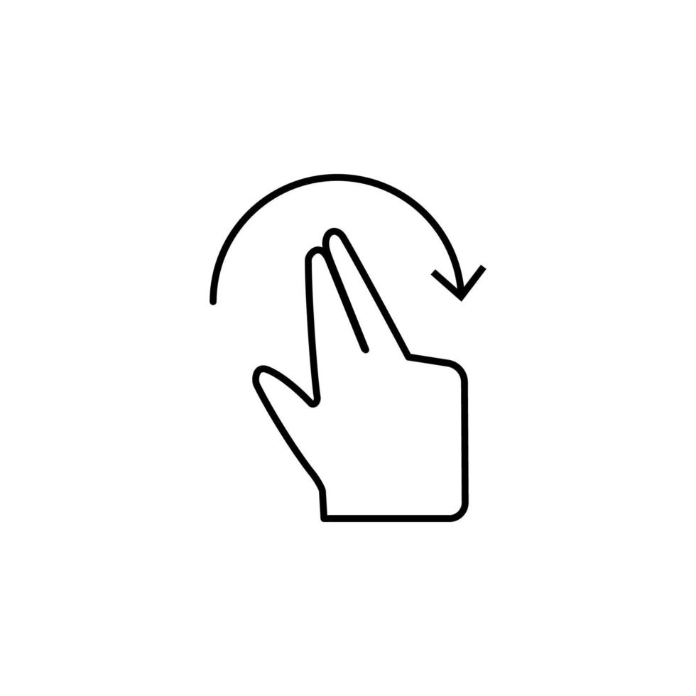 Hand gesture, touch screen vector icon