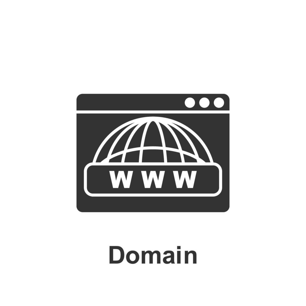 en línea marketing, dominio vector icono