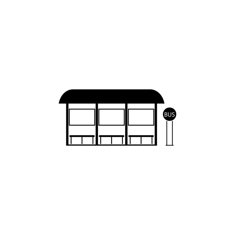 bus stop billboard vector icon