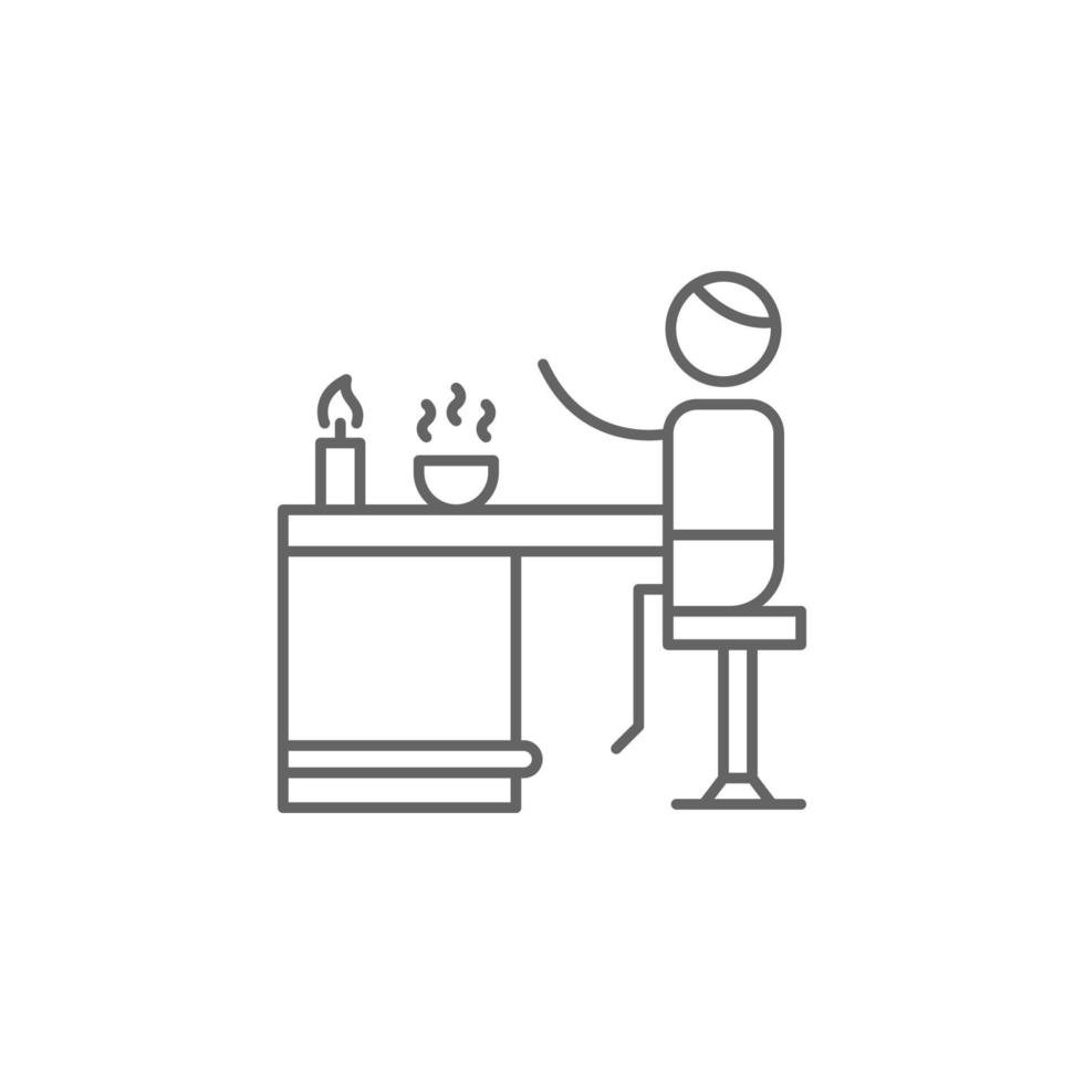 Dining, people, restaurant vector icon