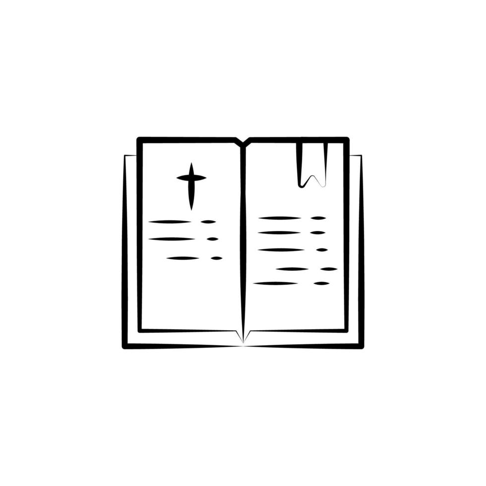 Biblia bosquejo vector icono