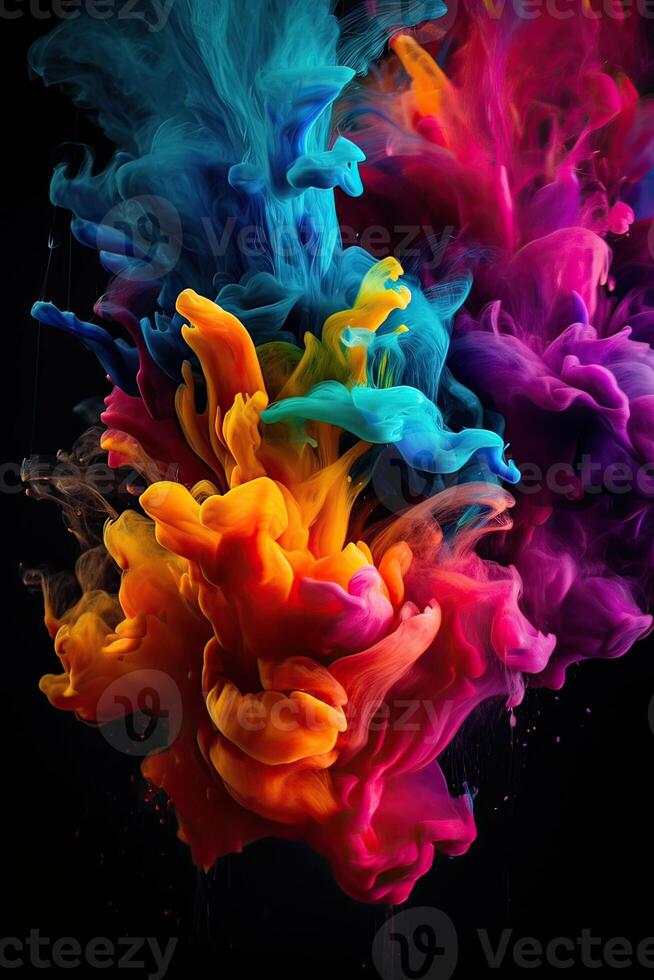 Rainbow Enlightenment. Escape to Reality series. Abstract arrangement of surreal sunset sunrise colors and textures on the subject of landscape painting, imagination, creativity and art. photo