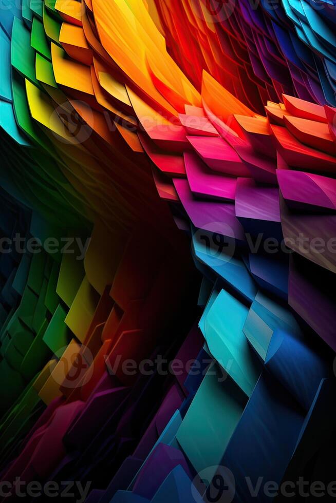 Rainbow Enlightenment. Escape to Reality series. Abstract arrangement of surreal sunset sunrise colors and textures on the subject of landscape painting, imagination, creativity and art. photo