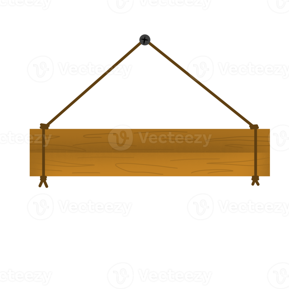 houten bord teken hangende Aan een touw png