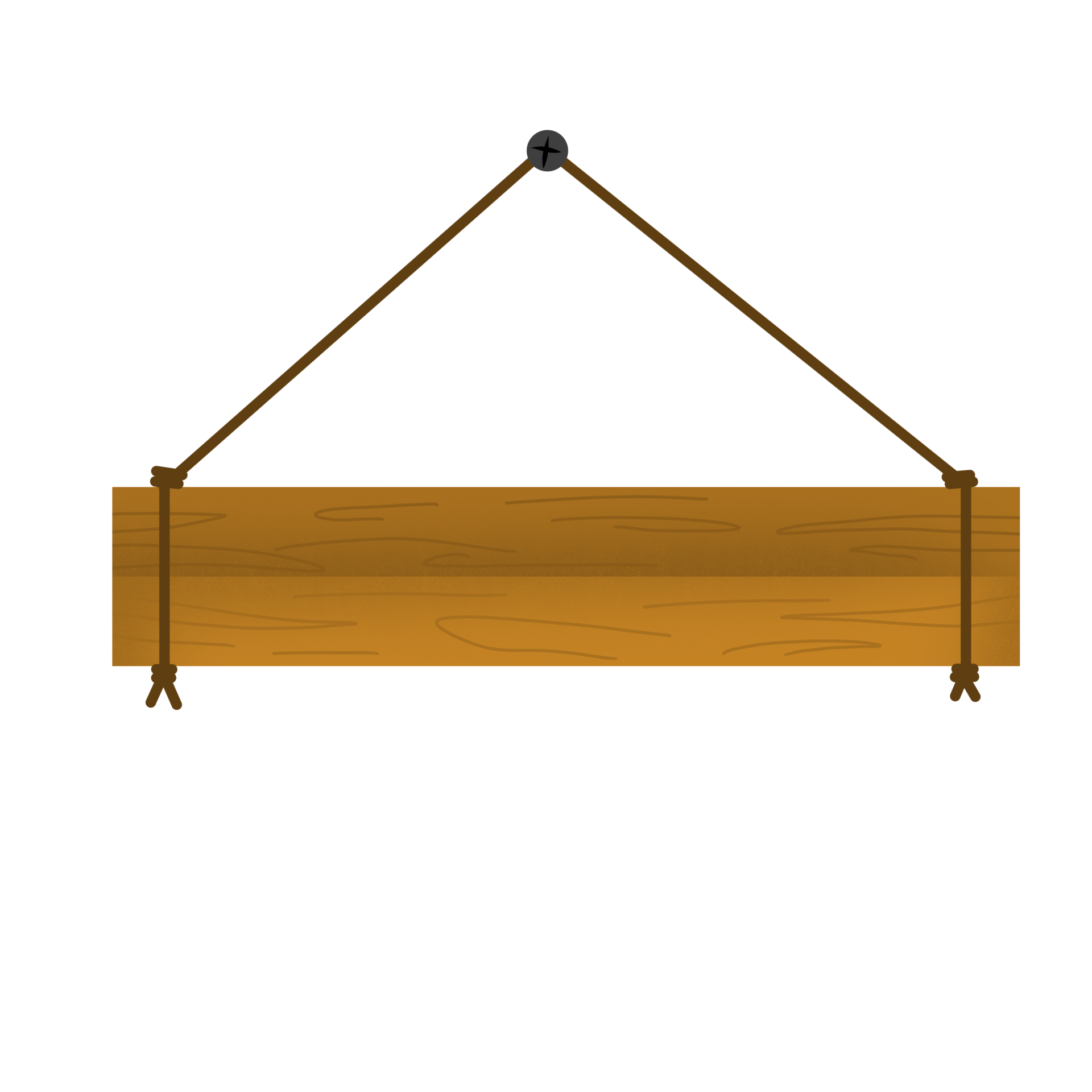 Wooden board sign hanging on a rope 22417116 PNG