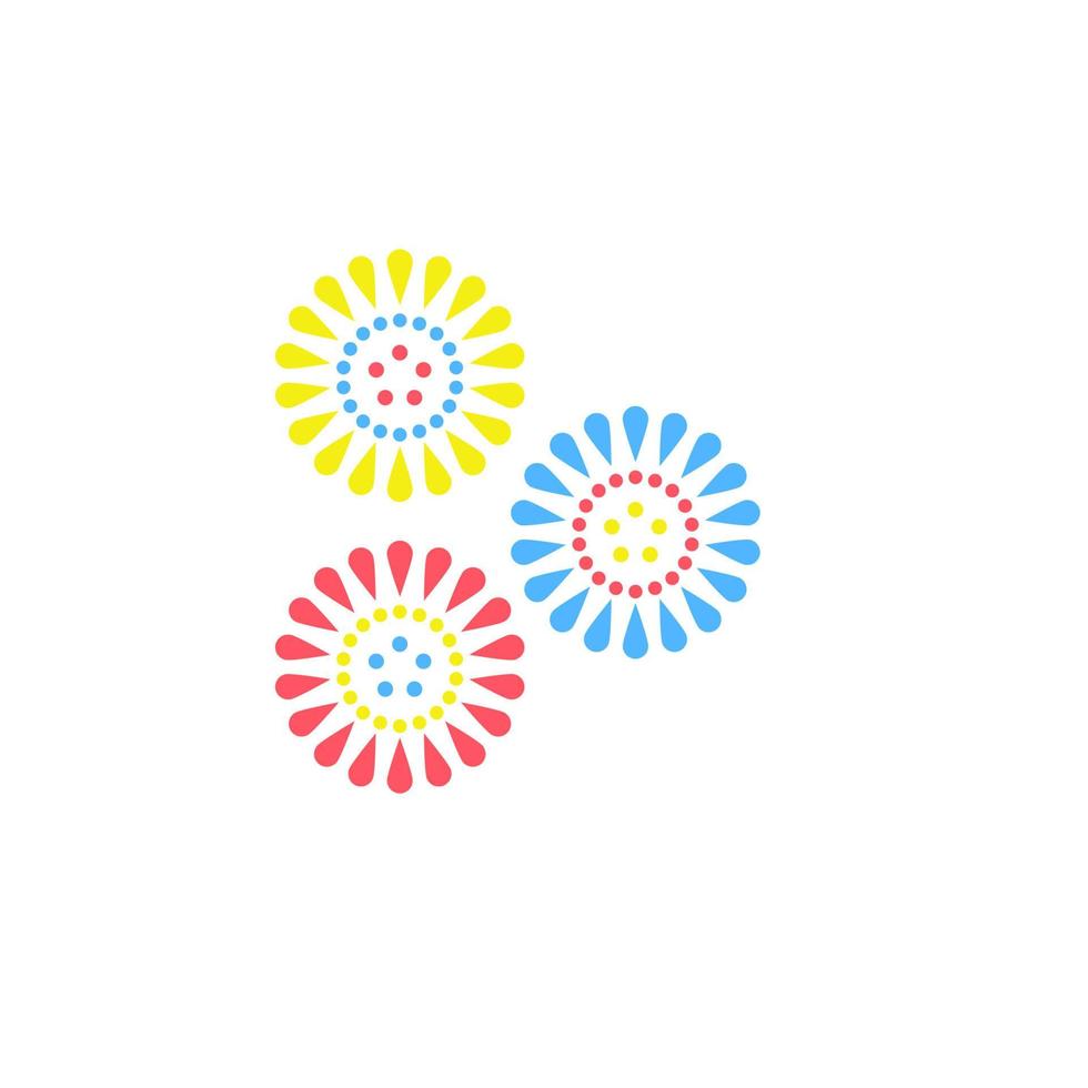 fireworks colored vector icon