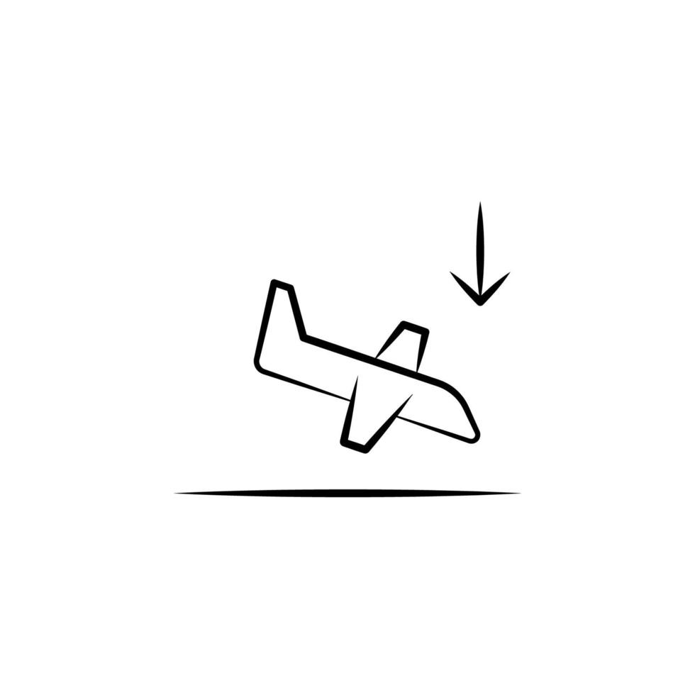 aircraft landing vector icon
