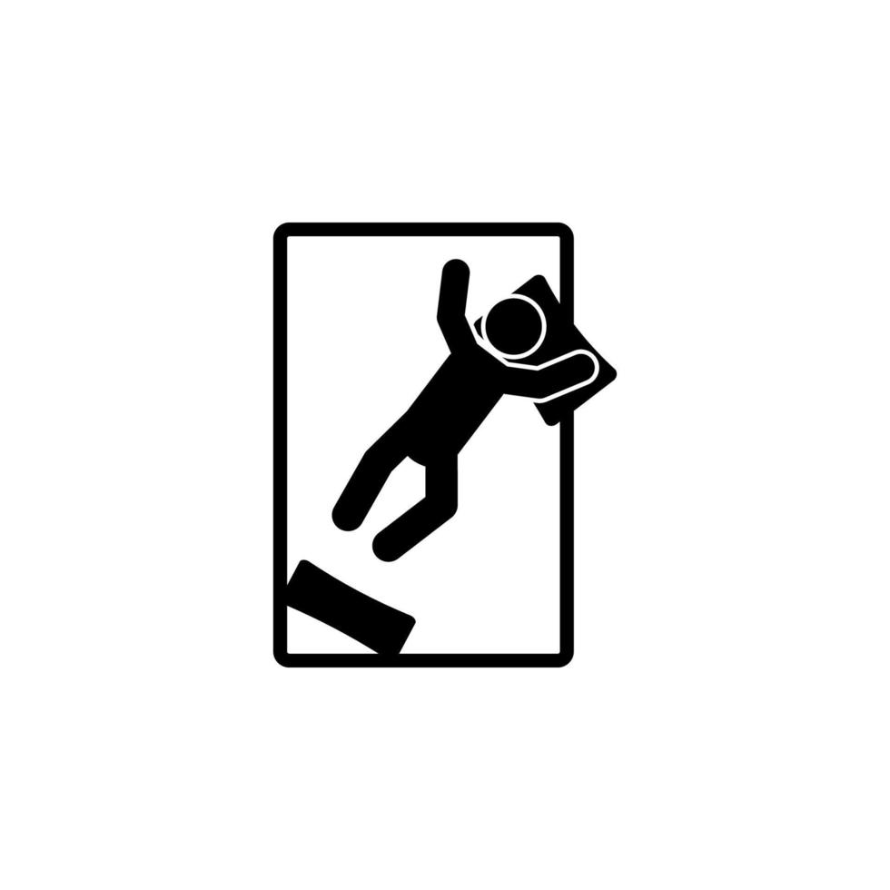 man sleep on back vector icon