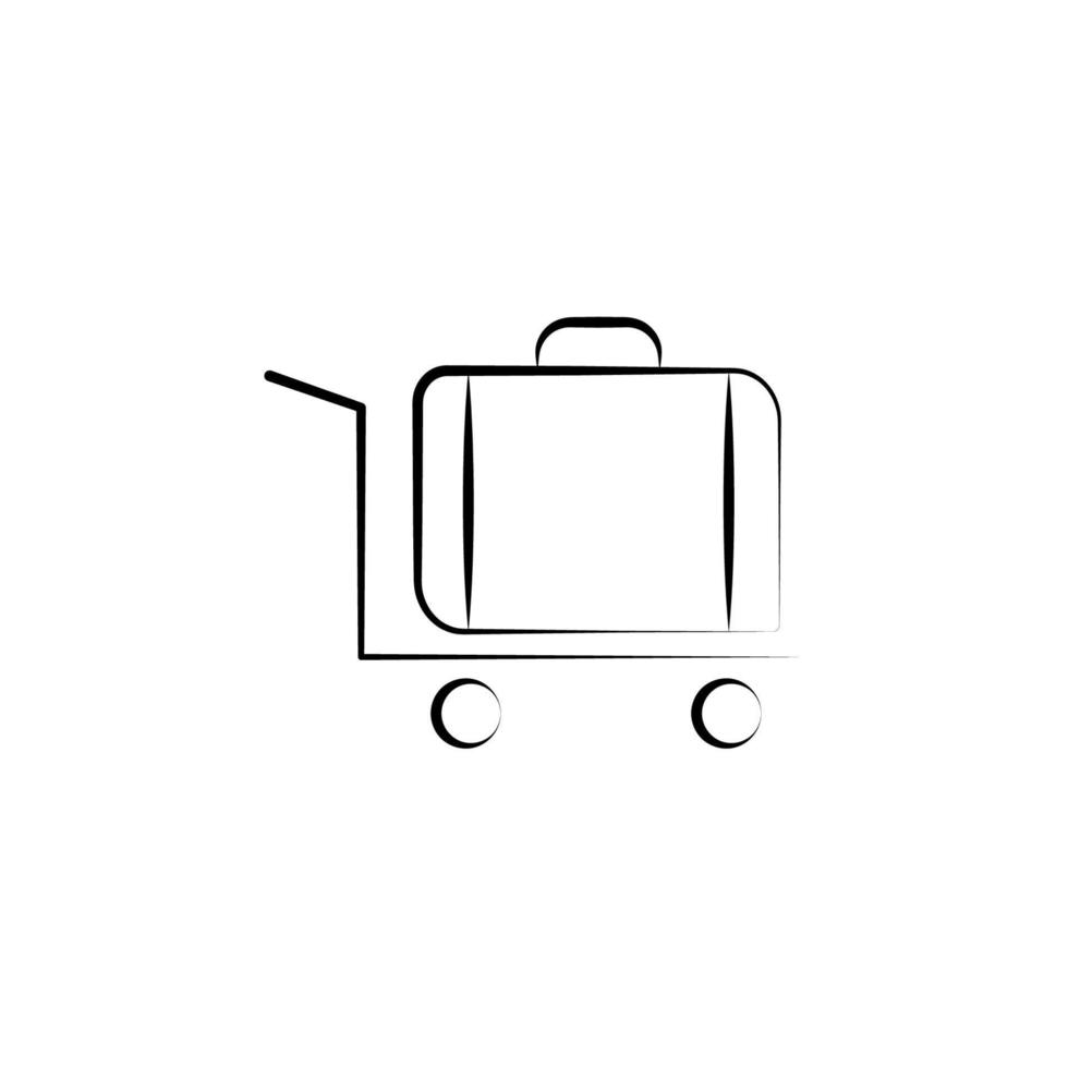 baggage luggage vector icon