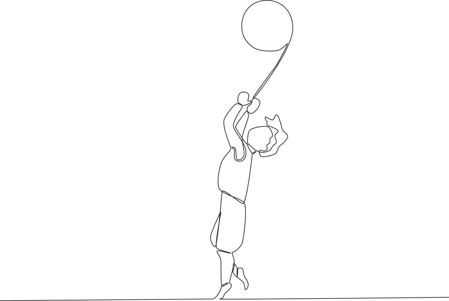 A boy throws a ball in the field vector