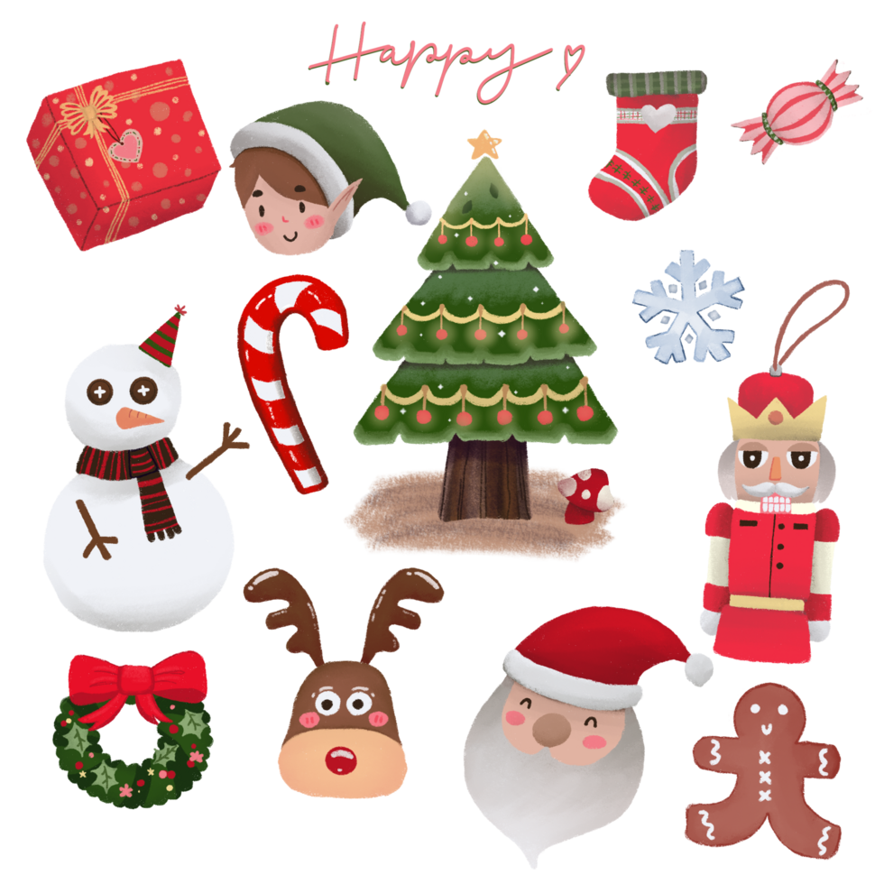 acogedor Navidad conjunto png