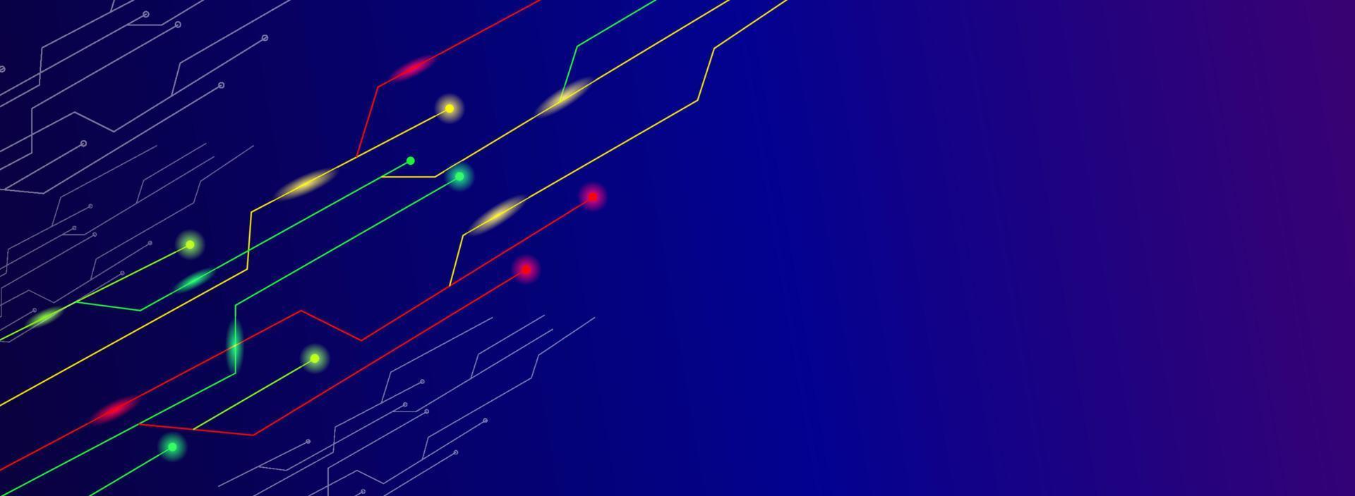Colorful gradient technology futuristic background vector