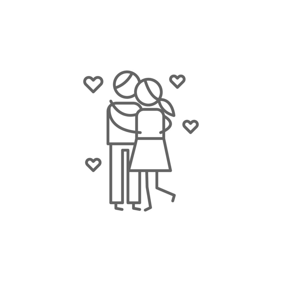 Kiss, love, parents vector icon