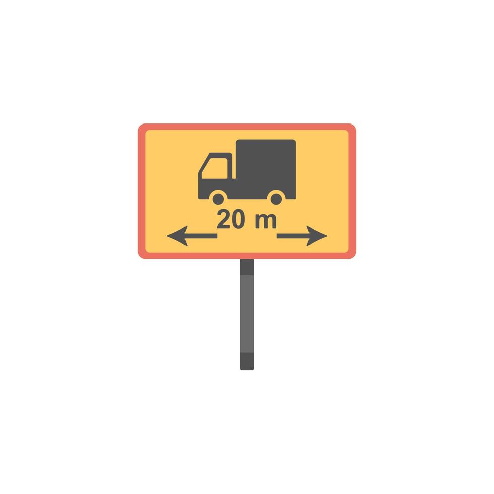 Length limit colored vector icon